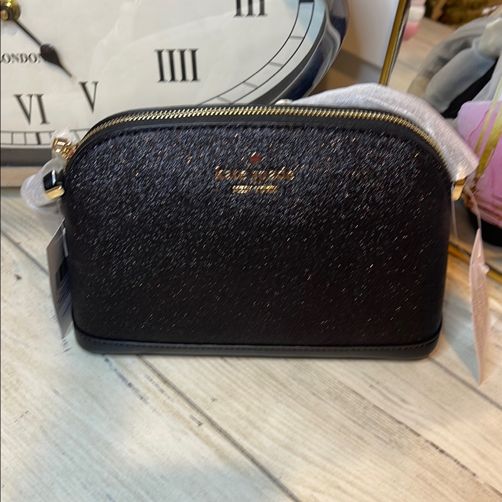 NWT RETAILS $249 Kate Spade Black Glitter Tinsel Small Dome Crossbody. - Picture 7 of 8